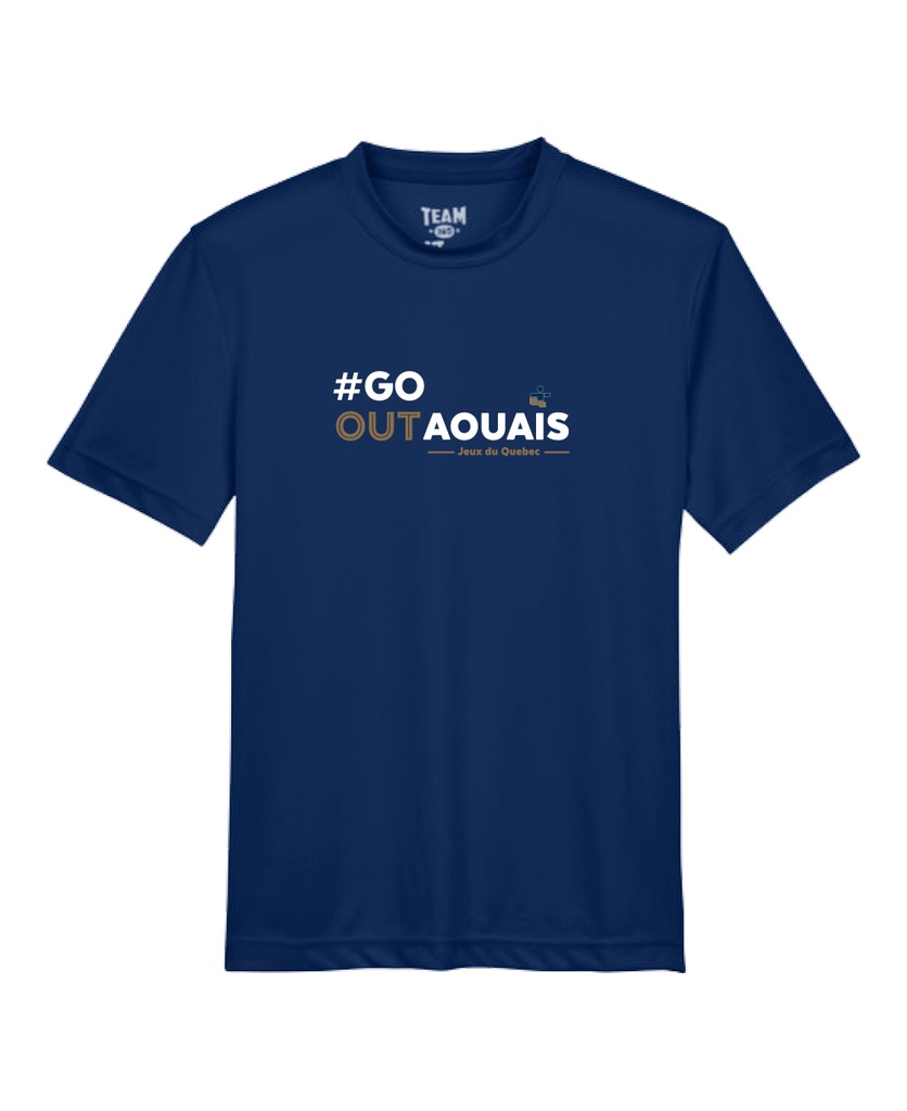 JDQ-OUTAOUAIS - TT11Y T-Shirt Zone Performance À Manches Courtes Pour Jeunes (MARINE) - SE. S14369 (AV)